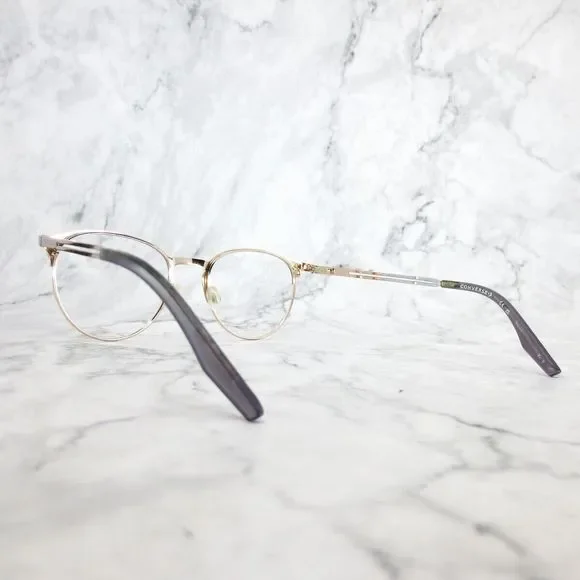 Converse CV1003 020 Eyeglasses Black Gold Round Full Rim Frames 51-19-140 - Picture 6 of 13